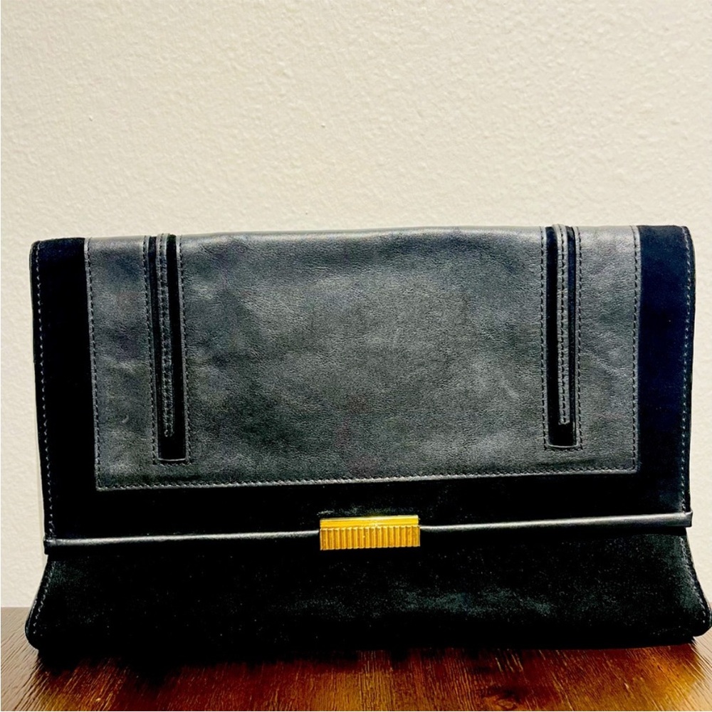 Maje suede clutch